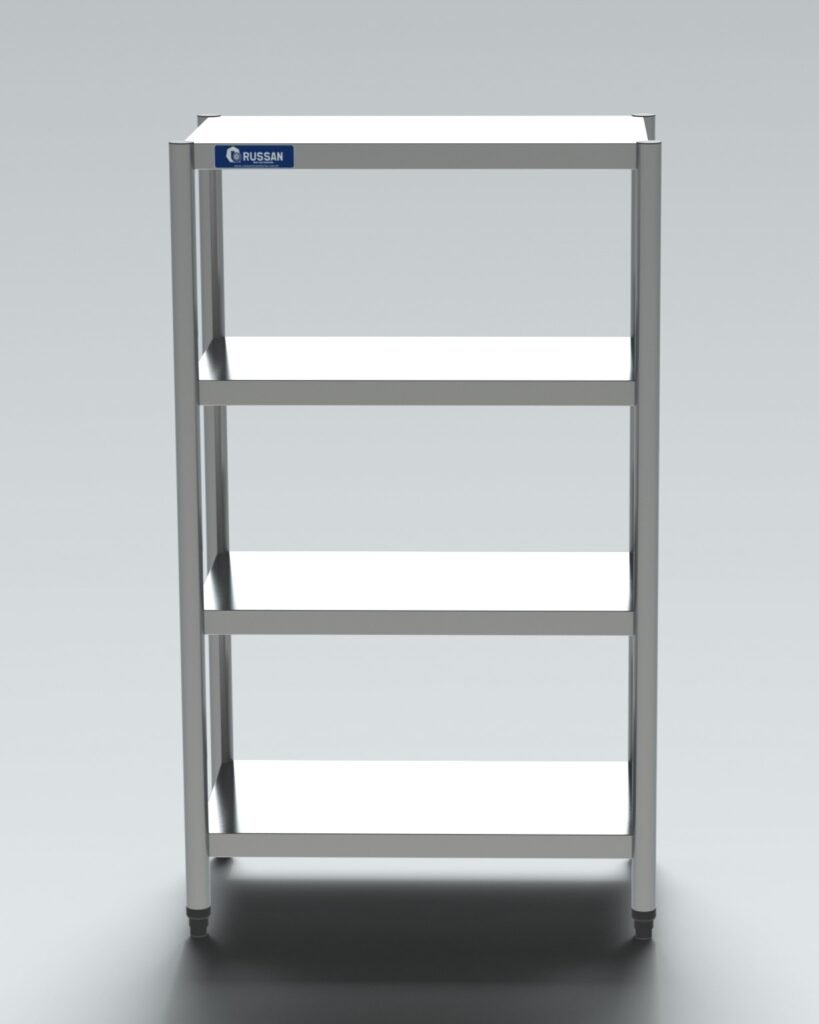 Estante inox reforçada em aço inox para cozinha profissional que precisam de apoio