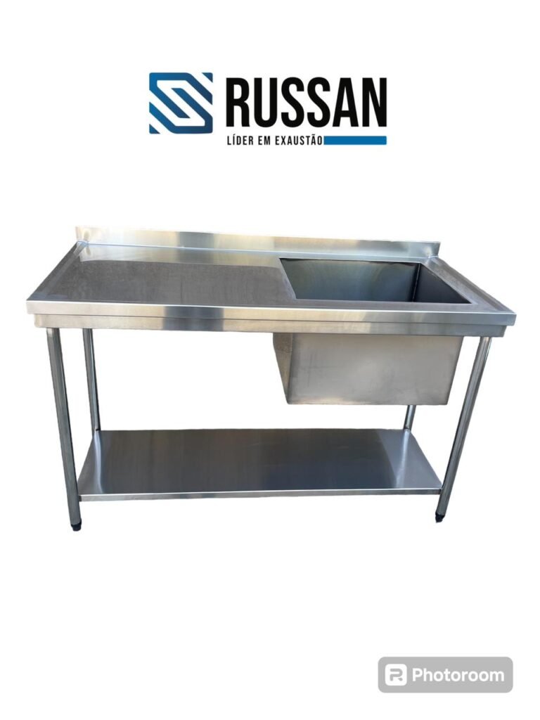 bancada com cuba inox para cozinha industrial