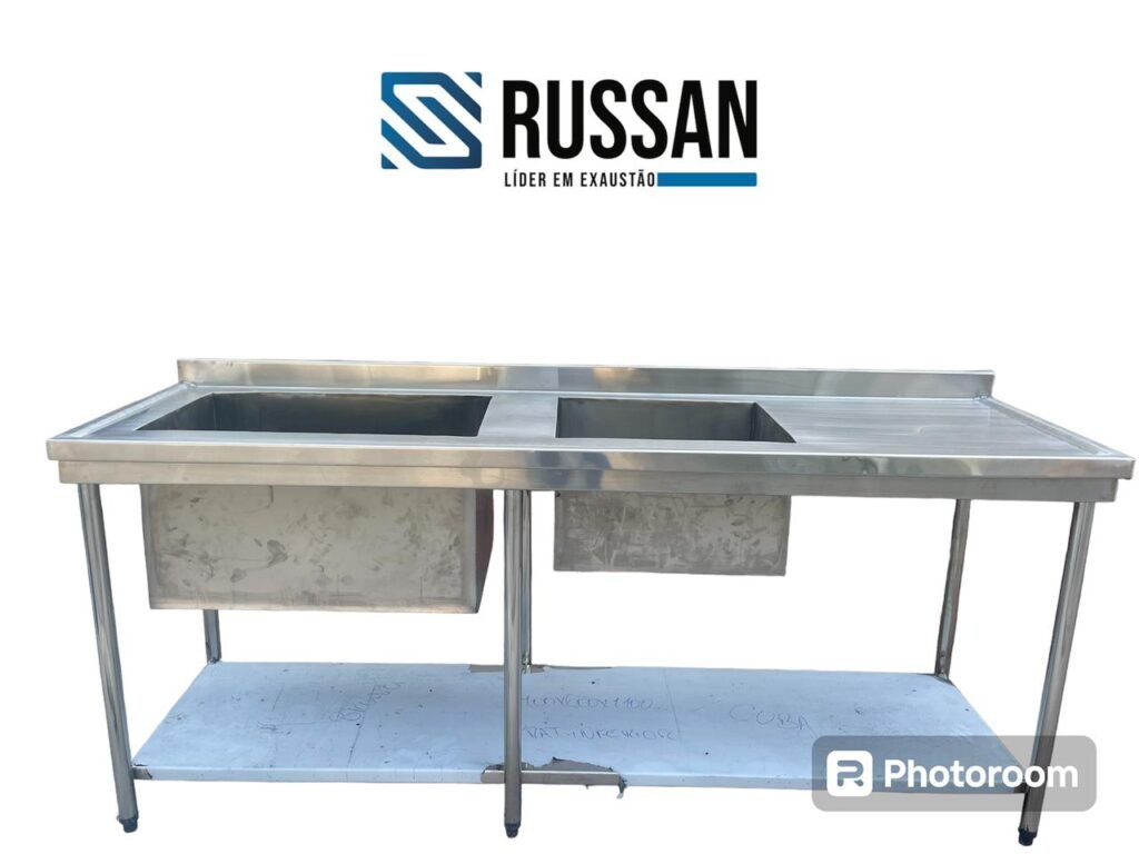bancada com cuba inox Russan